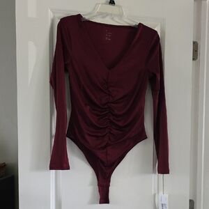 a new day Burgundy Long Sleeve Bodysuit